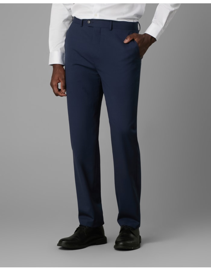 Calça chino lã fria com elastano-azul-38