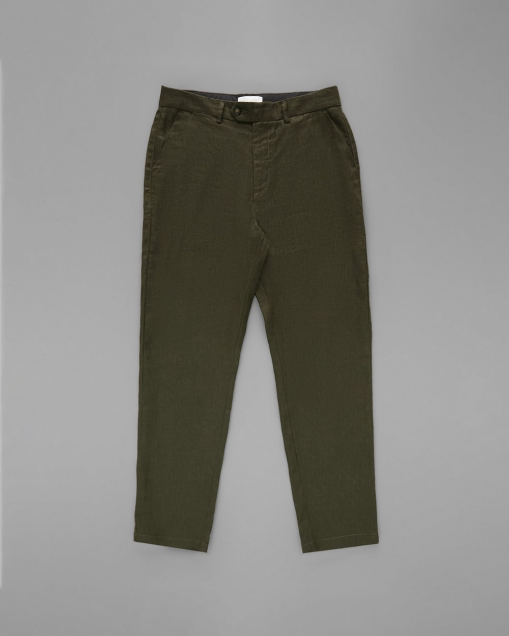 Calça Chino Linho Verde Oliva
