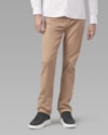 Calça chino reta-bege-36