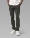 Calça chino sarja moletom-verde-38