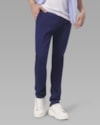 Calça chino sarja moletom-azul-38