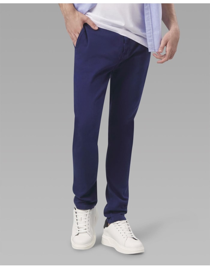 Calça chino sarja moletom-azul-46