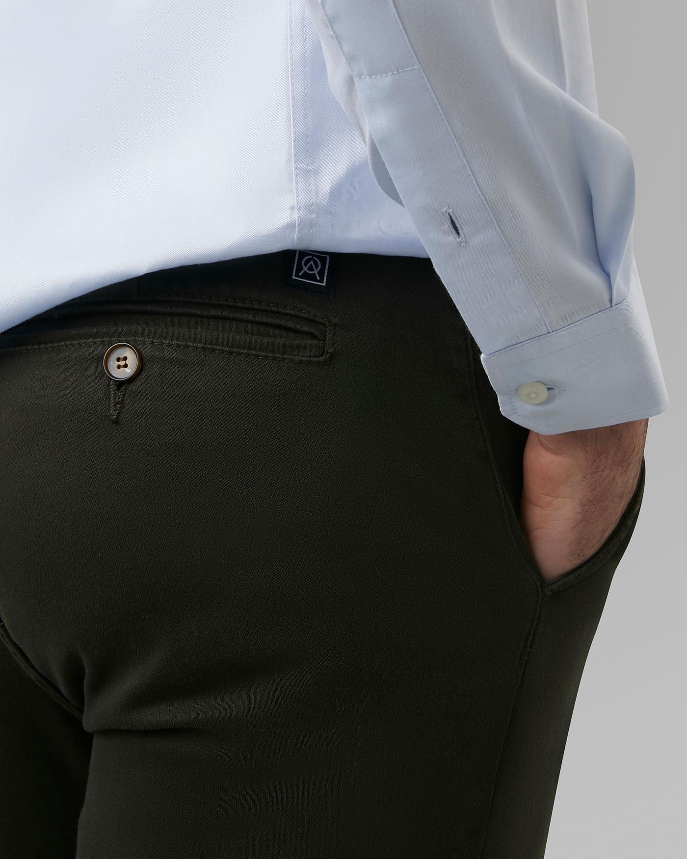 Calça Chino Sarja Moletom Reta