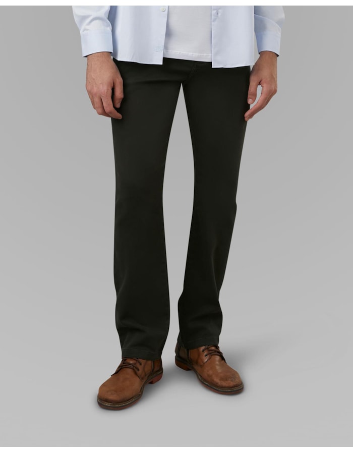 Calça chino sarja moletom reta-verde-48