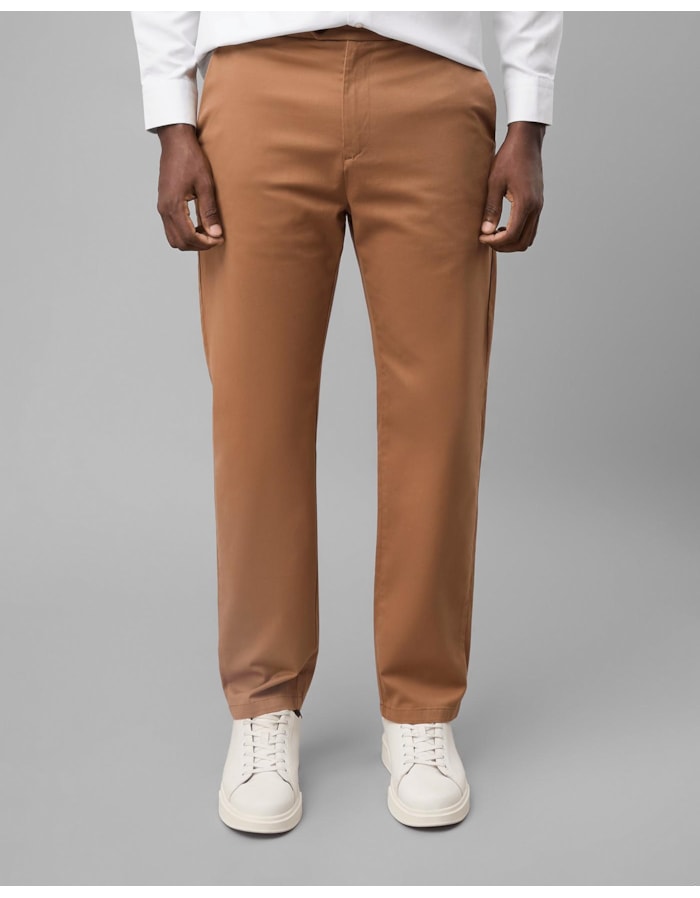 Calça chino social algodão egípcio-marrom-38