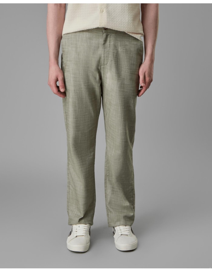 Calça meio elástico algodão orgânico-verde-36