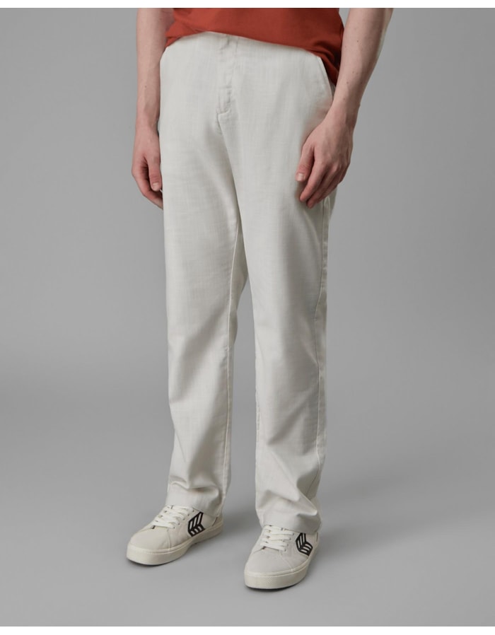 Calça meio elástico algodão orgânico-off white-40