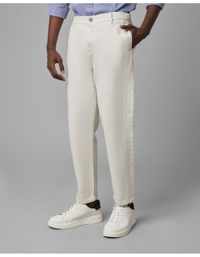 Calça modal e linho-bege-38