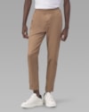 Calça sarja cós elástico-bege-48