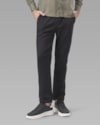 Calça sarja cós elástico-preto-36
