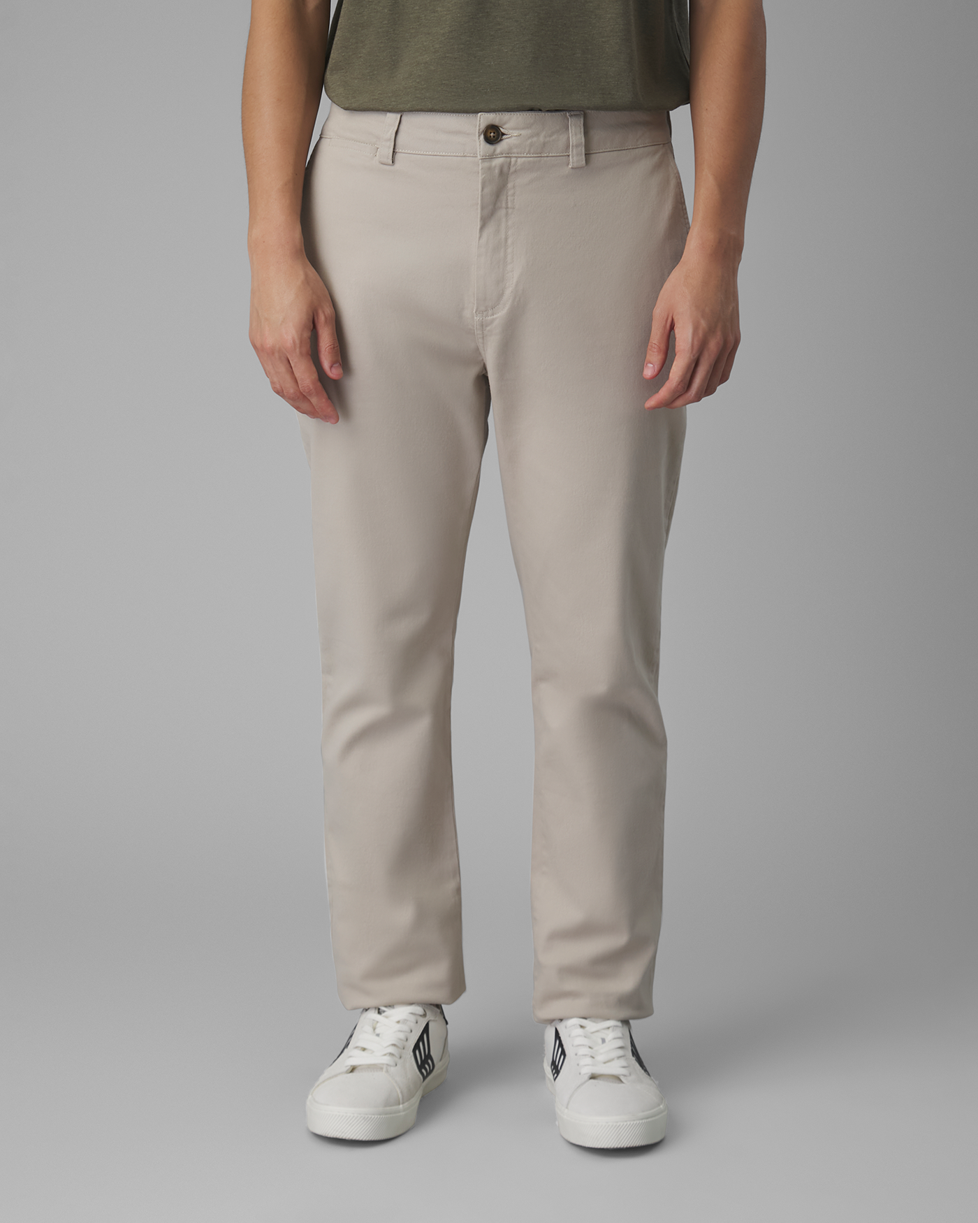 Calça Slim Moletom Com 5 Bolsos