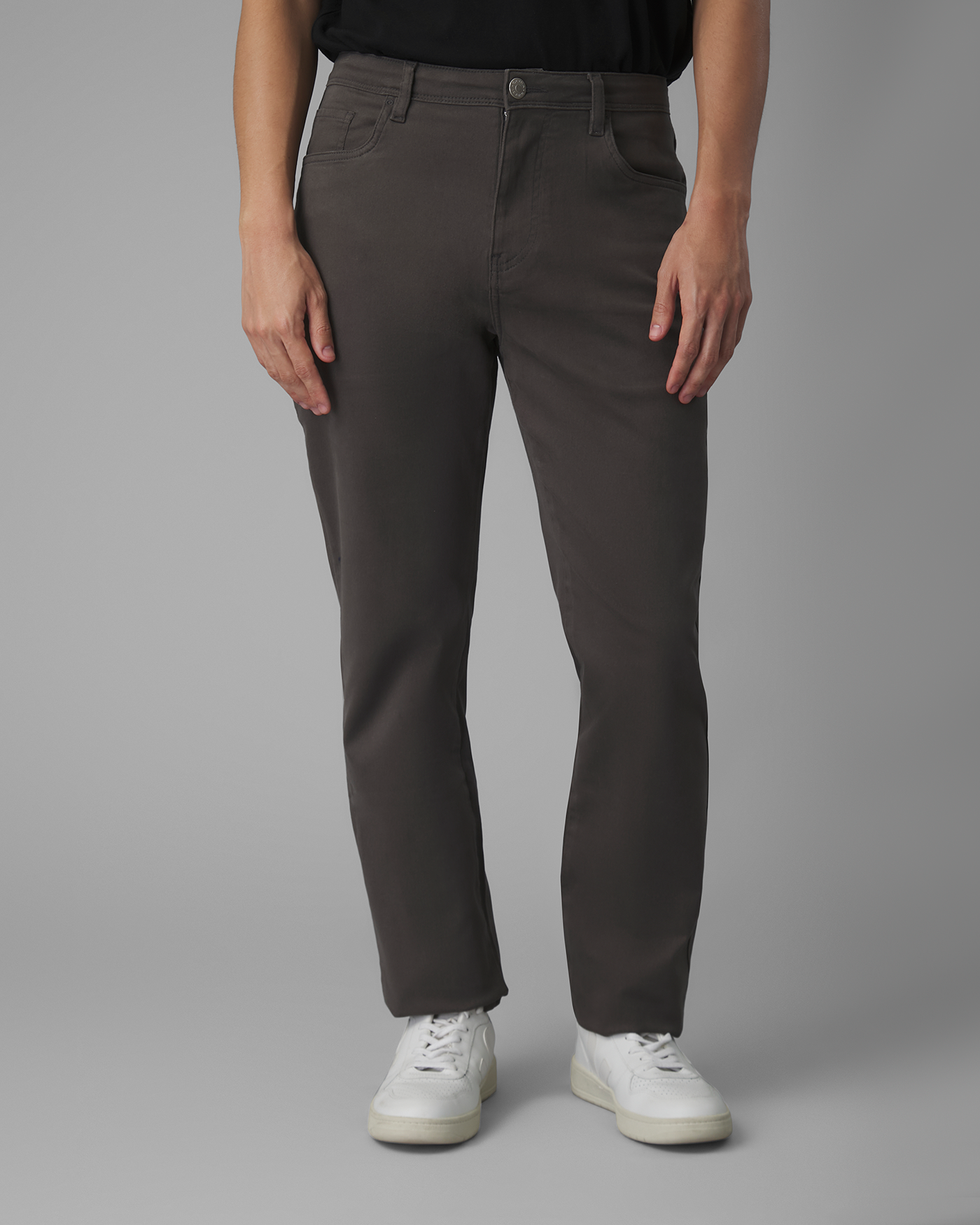 Calça Slim Moletom Com 5 Bolsos