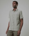 Camisa algodão reciclado manga curta-verde-ggg