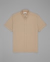Camisa algodão reciclado manga curta-bege-pp