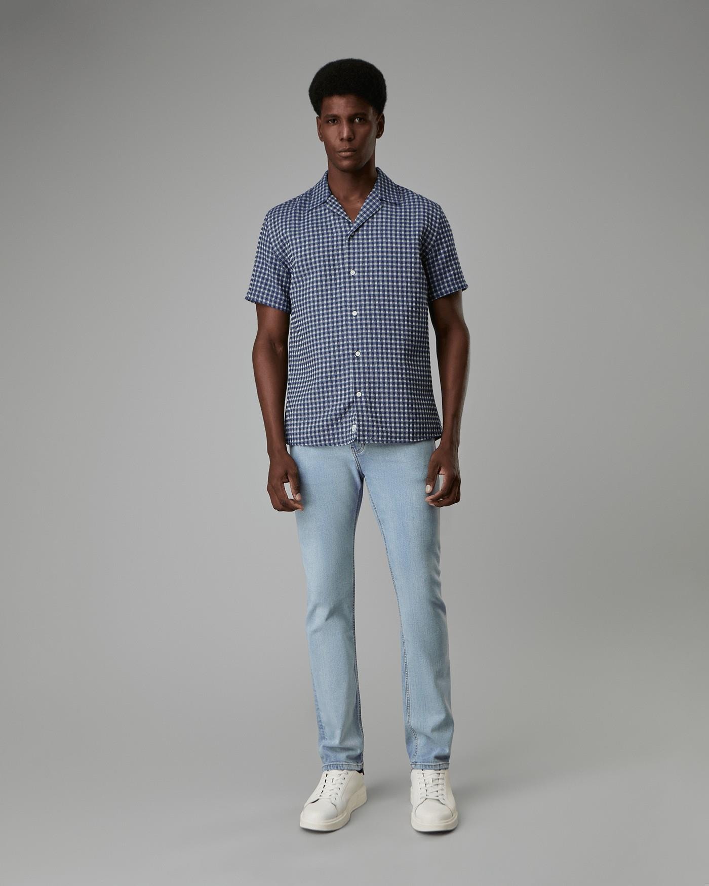 Camisa Camp Collar Algodão Reciclado Xadrez