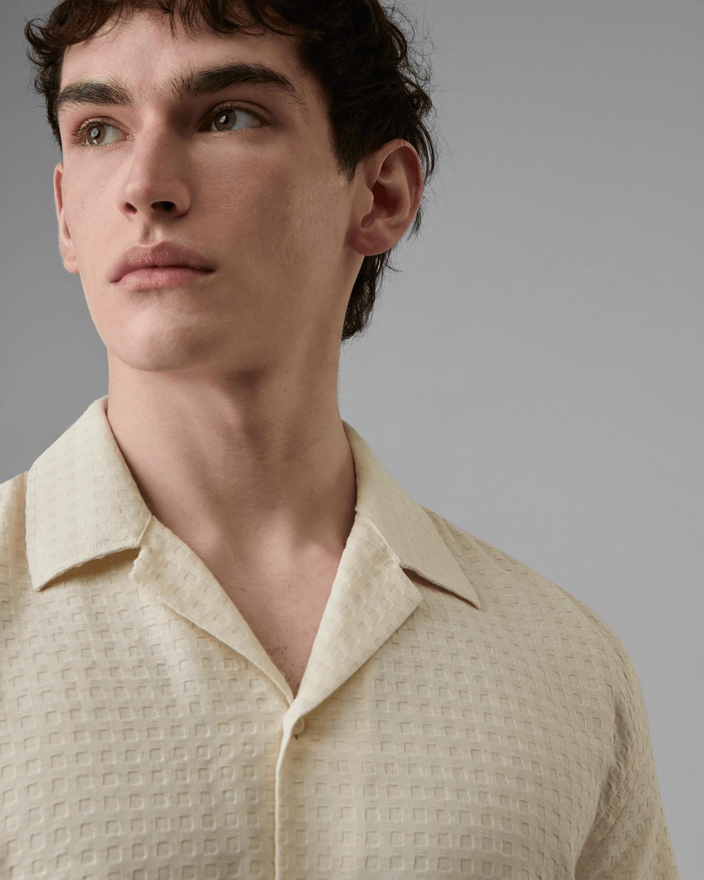 Camisa Camp Collar Algodão Reciclado Xadrez