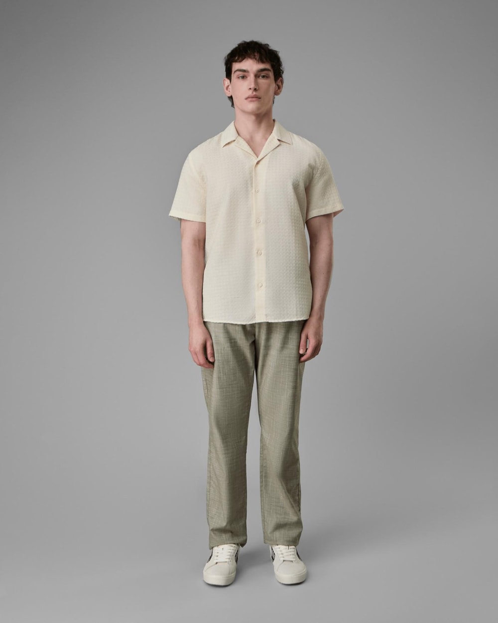 Camisa Camp Collar Algodão Reciclado Xadrez
