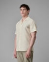 Camisa camp collar algodão reciclado xadrez-bege-ggg