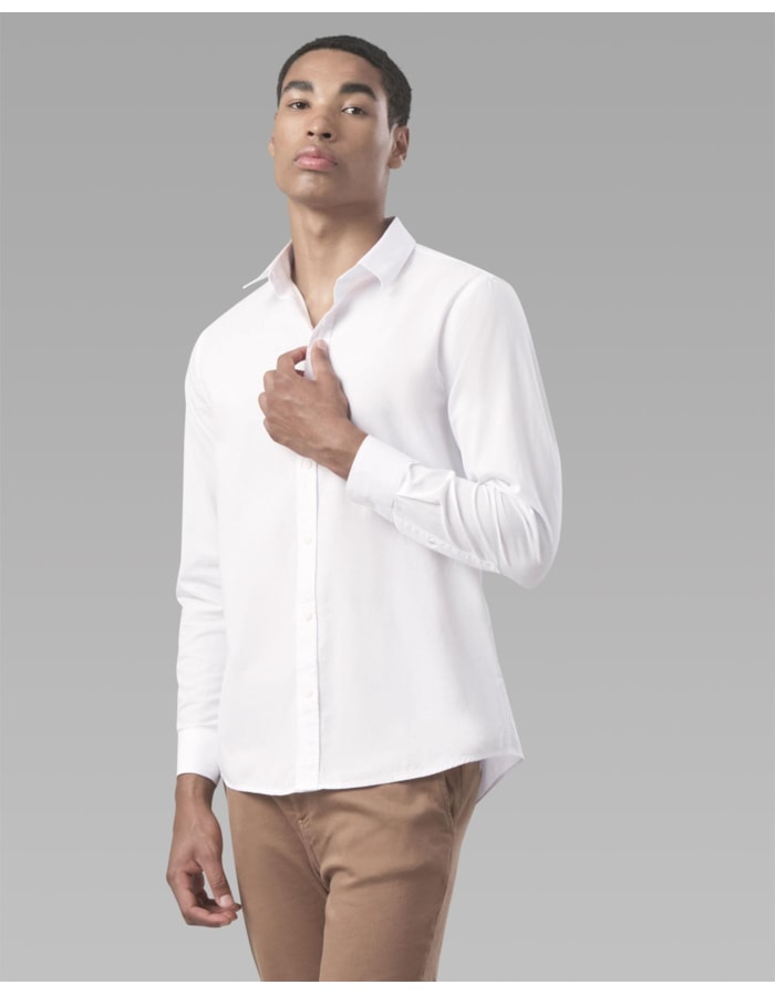 Camisa chambray-branco-gg