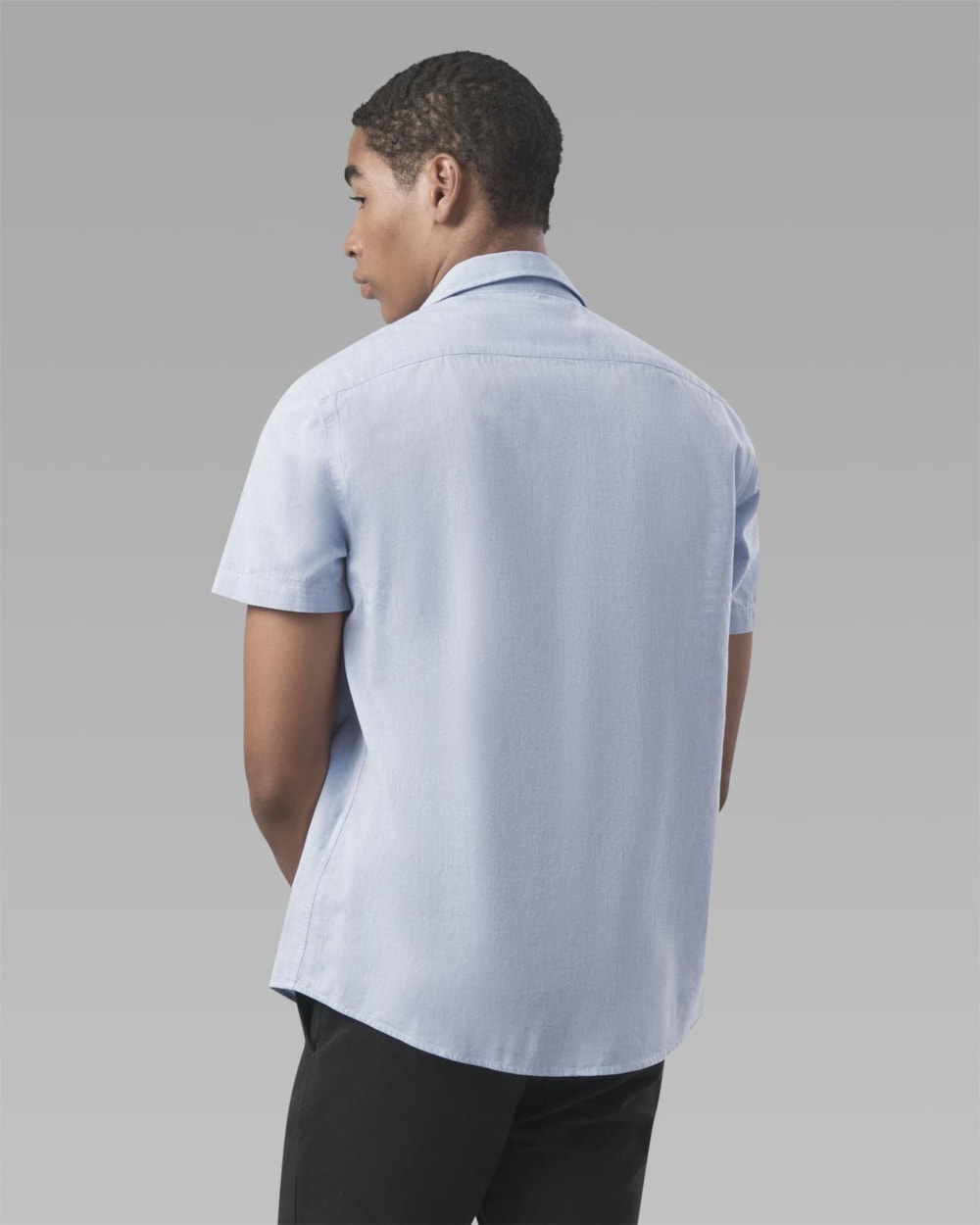 Camisa Chambray Manga Curta