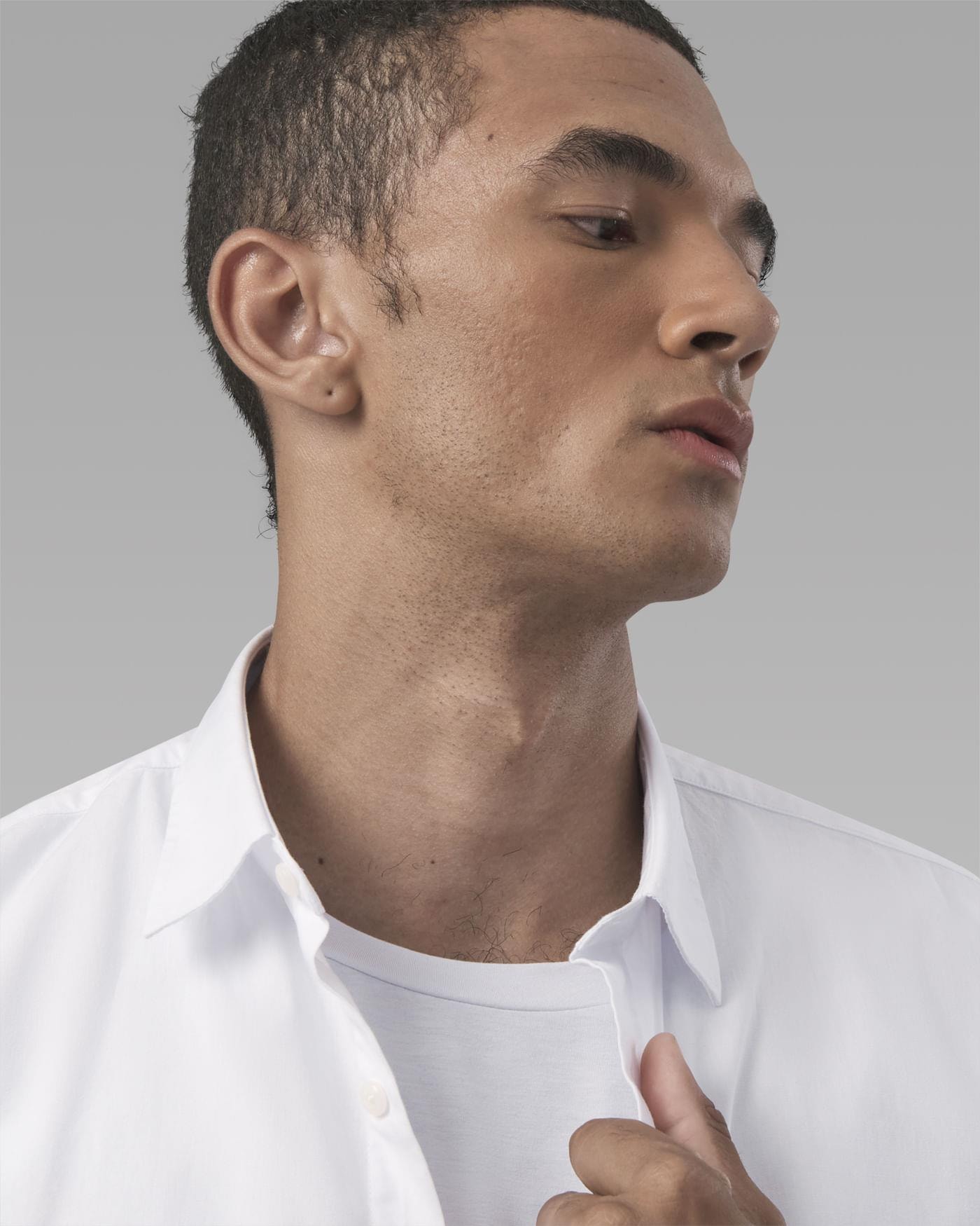 Camisa Chambray Manga Curta