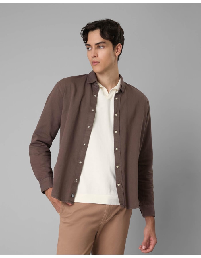 Camisa denim hemp-marrom-m