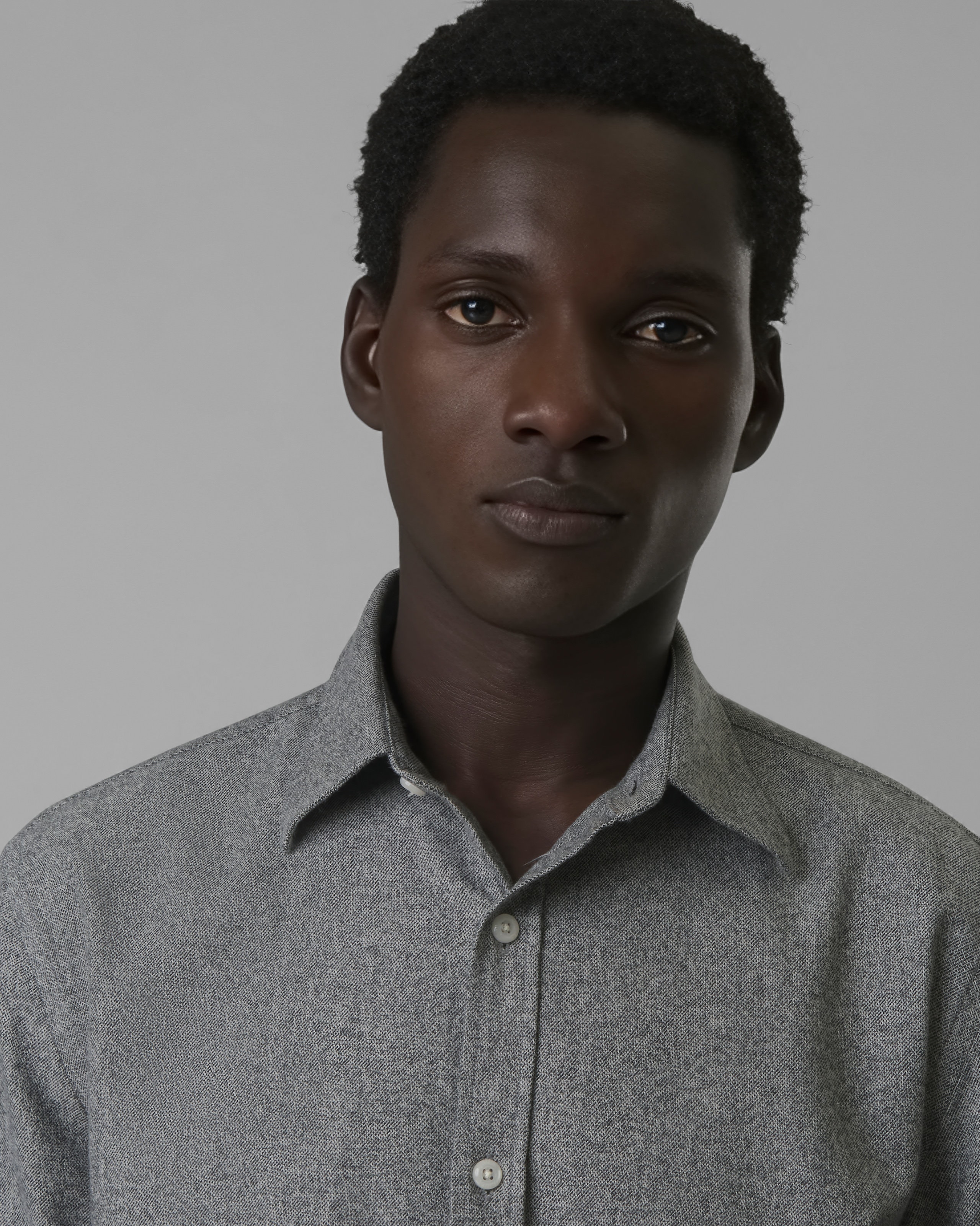 Camisa Flanela Ml Cinza Claro