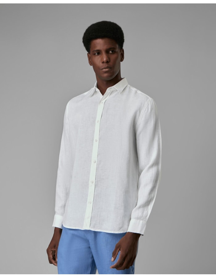 Camisa linho-off white-p