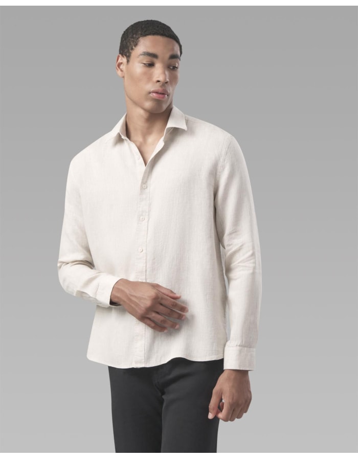 Camisa linho-bege-p