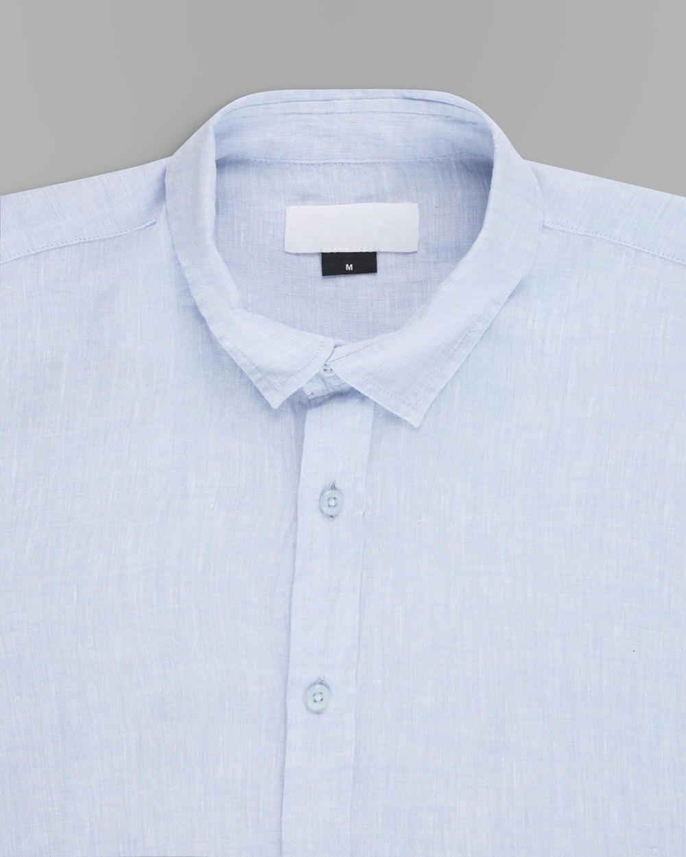 Camisa Linho Azul Claro Mescla