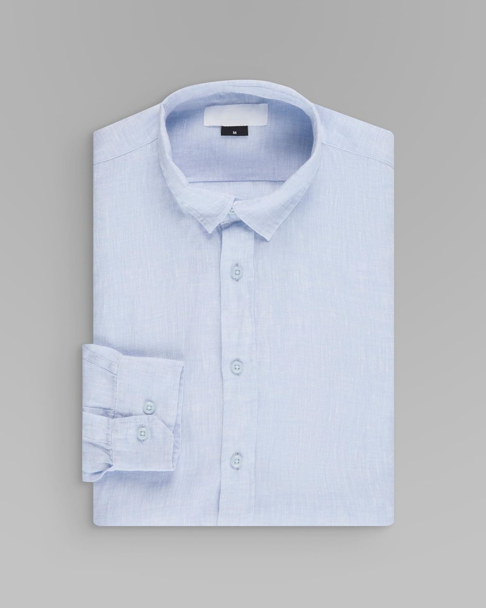 Camisa Linho Azul Claro Mescla