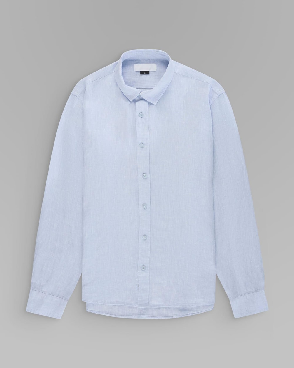 Camisa Linho Azul Claro Mescla