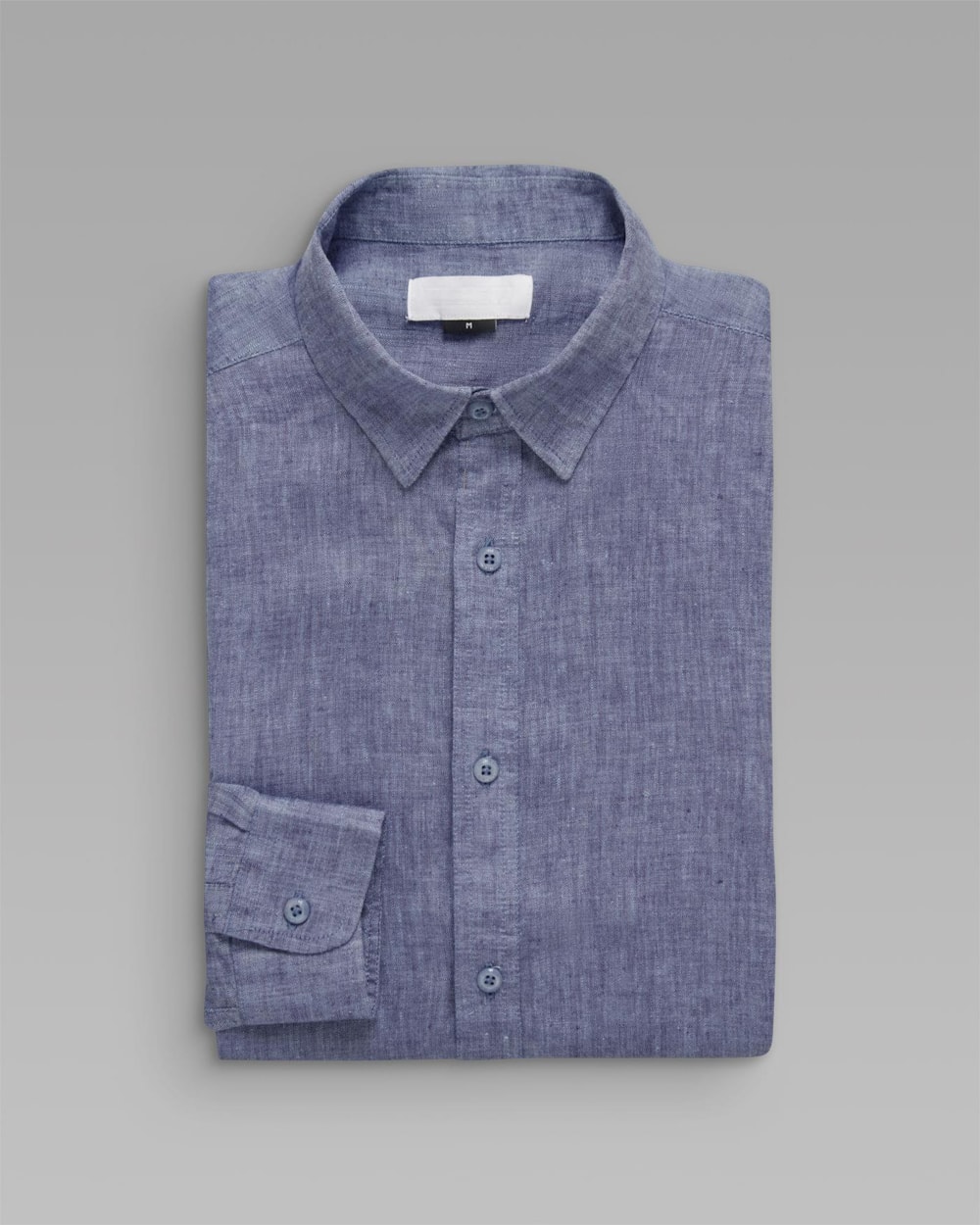Camisa Linho Azul Mescla