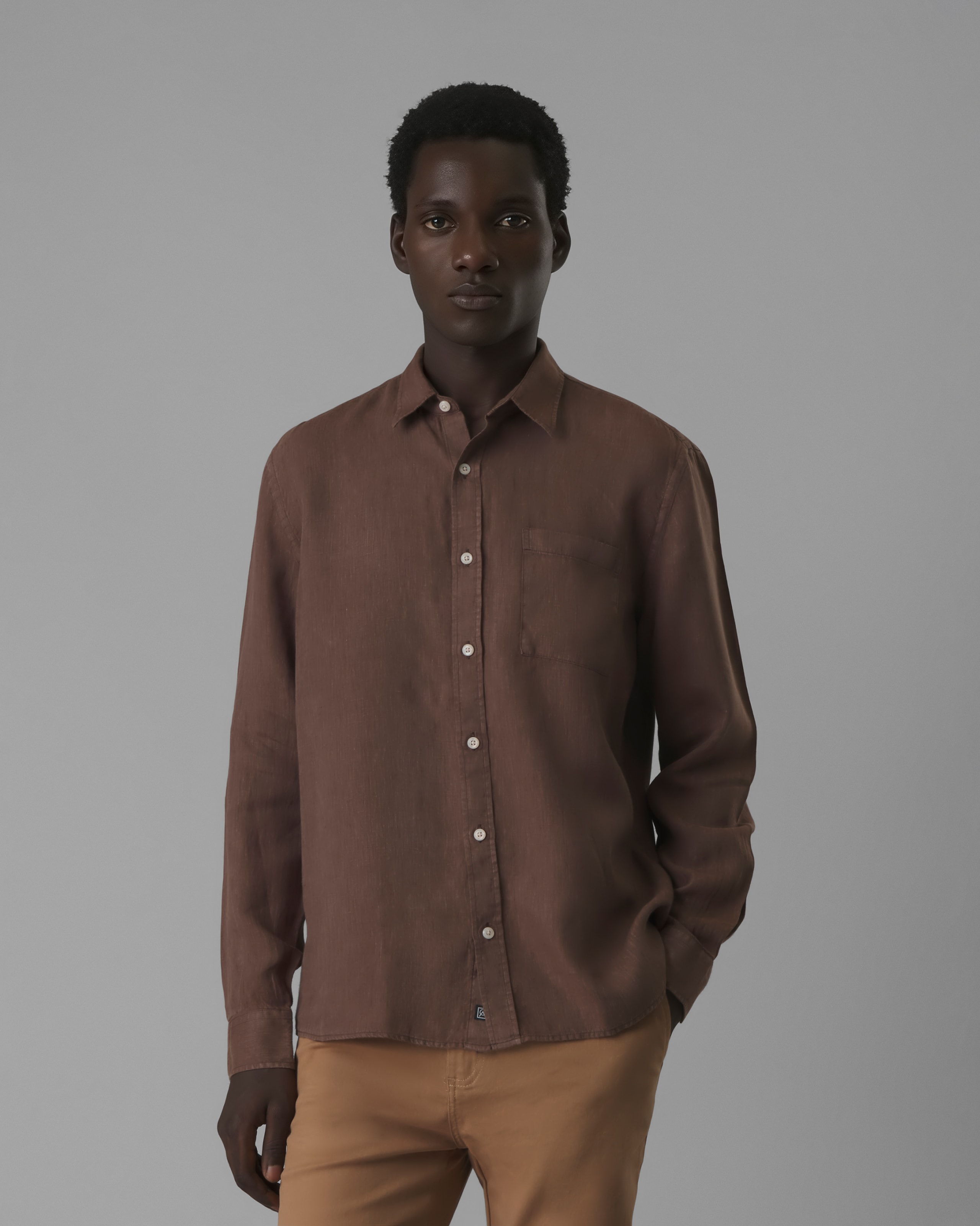 Camisa Linho Com Bolso