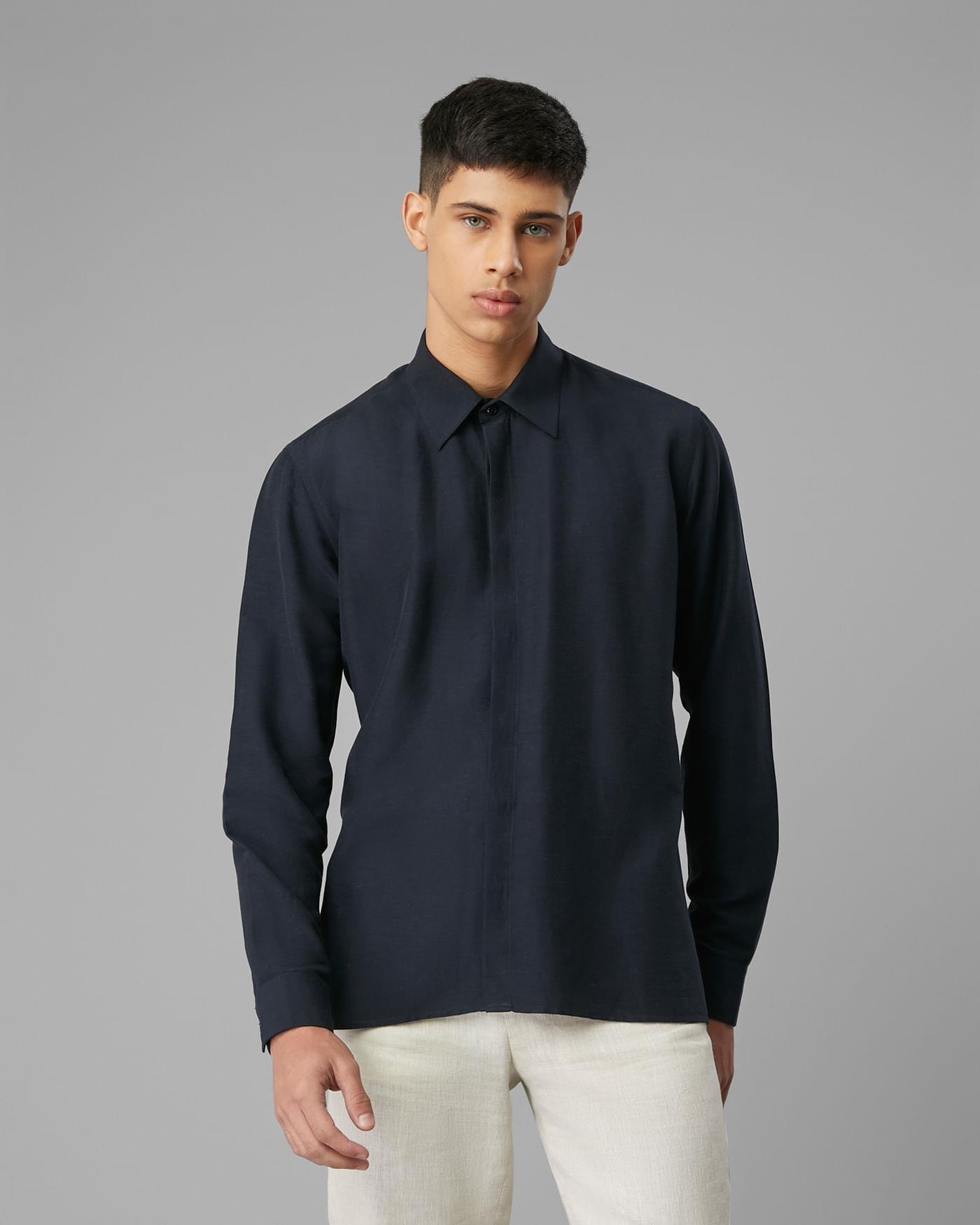 Camisa Linho Com Seda