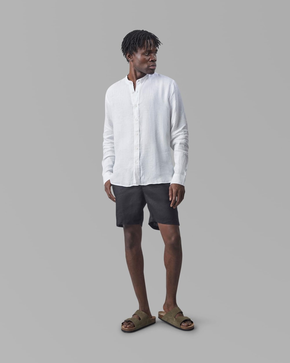 Camisa Linho Gola Padre