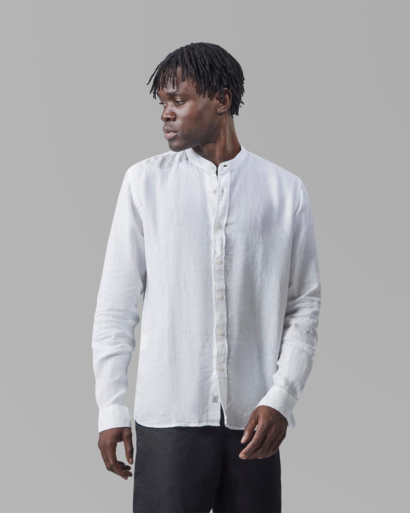 Camisa Linho Gola Padre