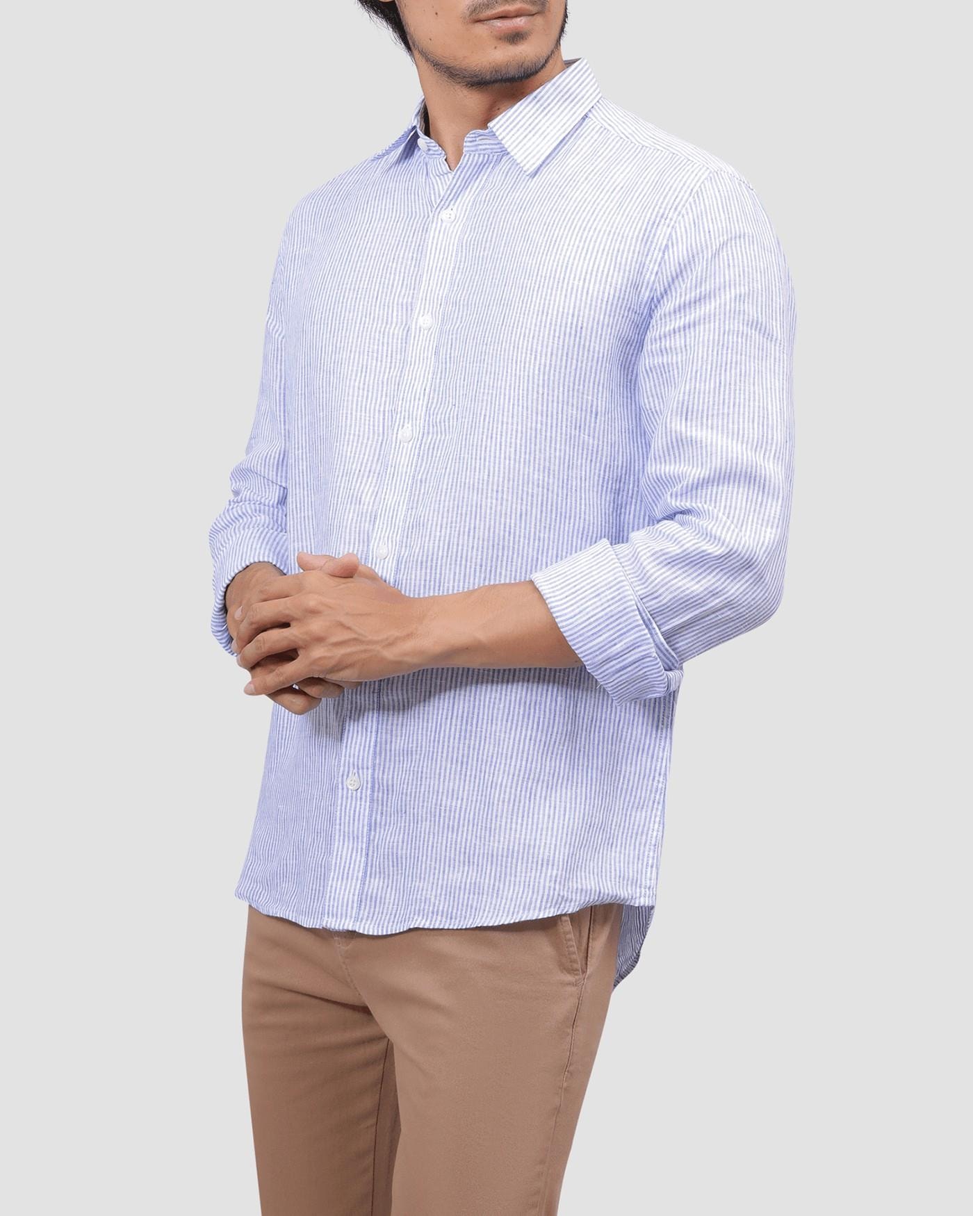 Camisa Linho Listrada