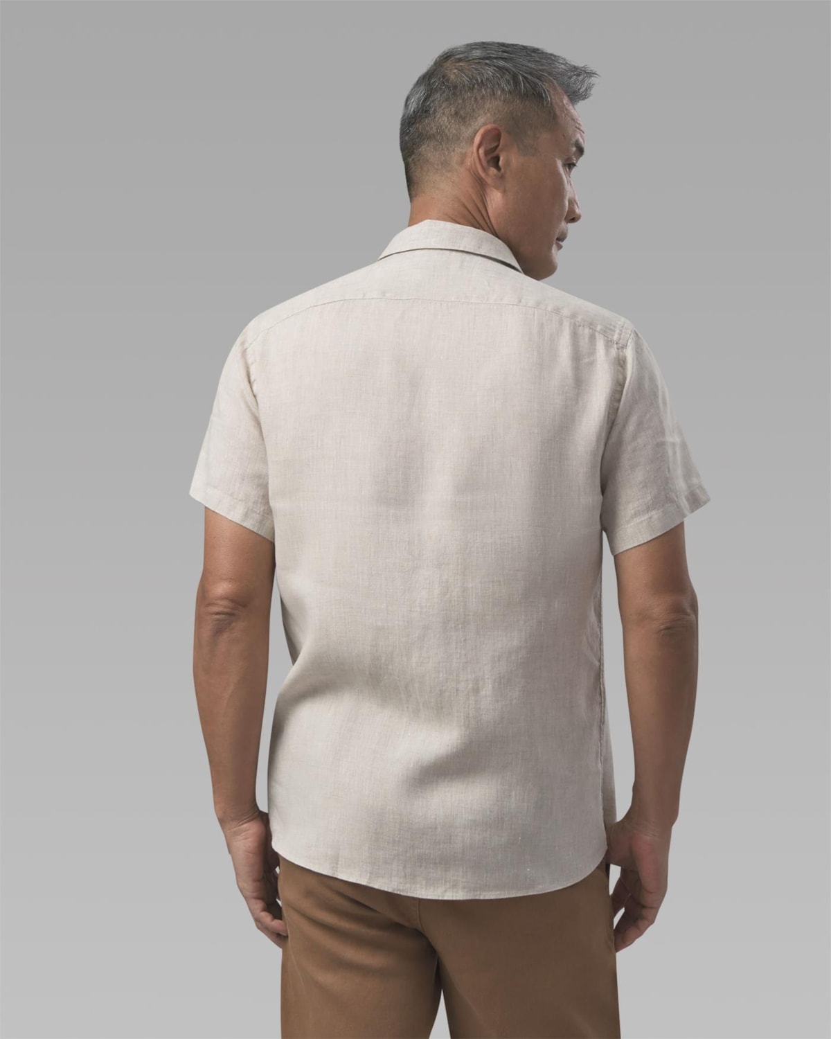 Camisa Linho Manga Curta