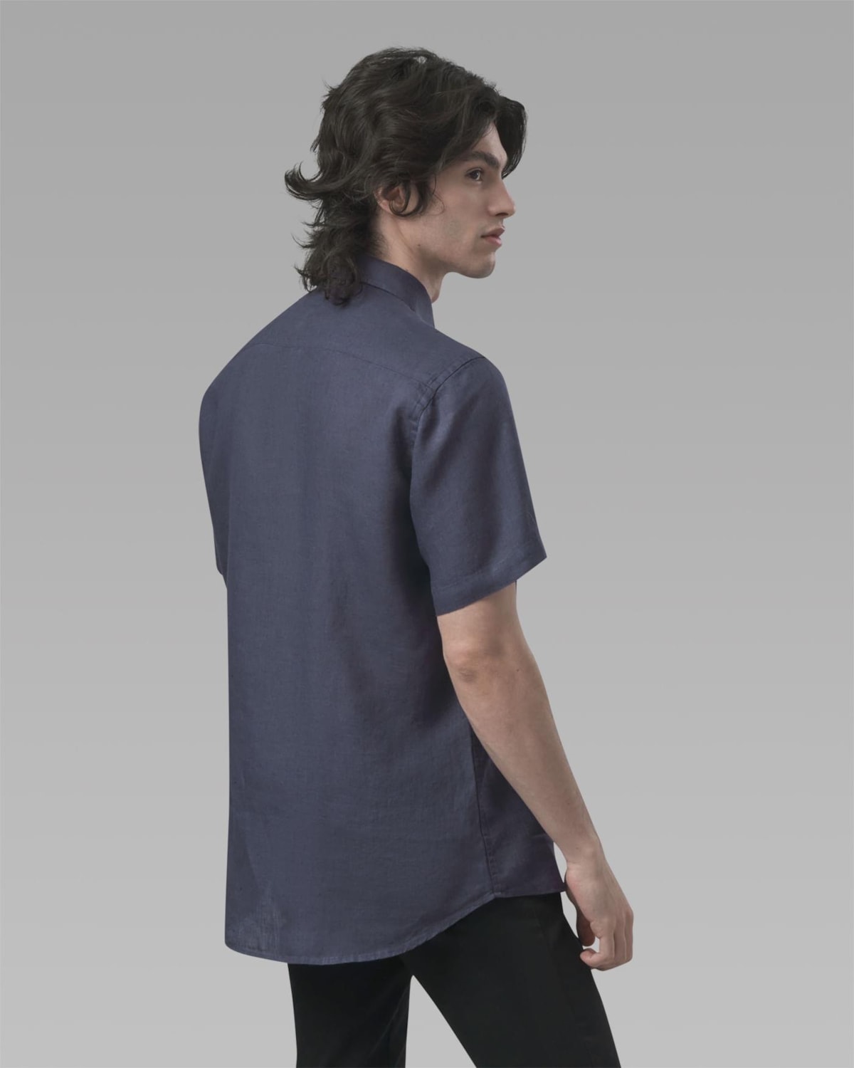 Camisa Linho Manga Curta