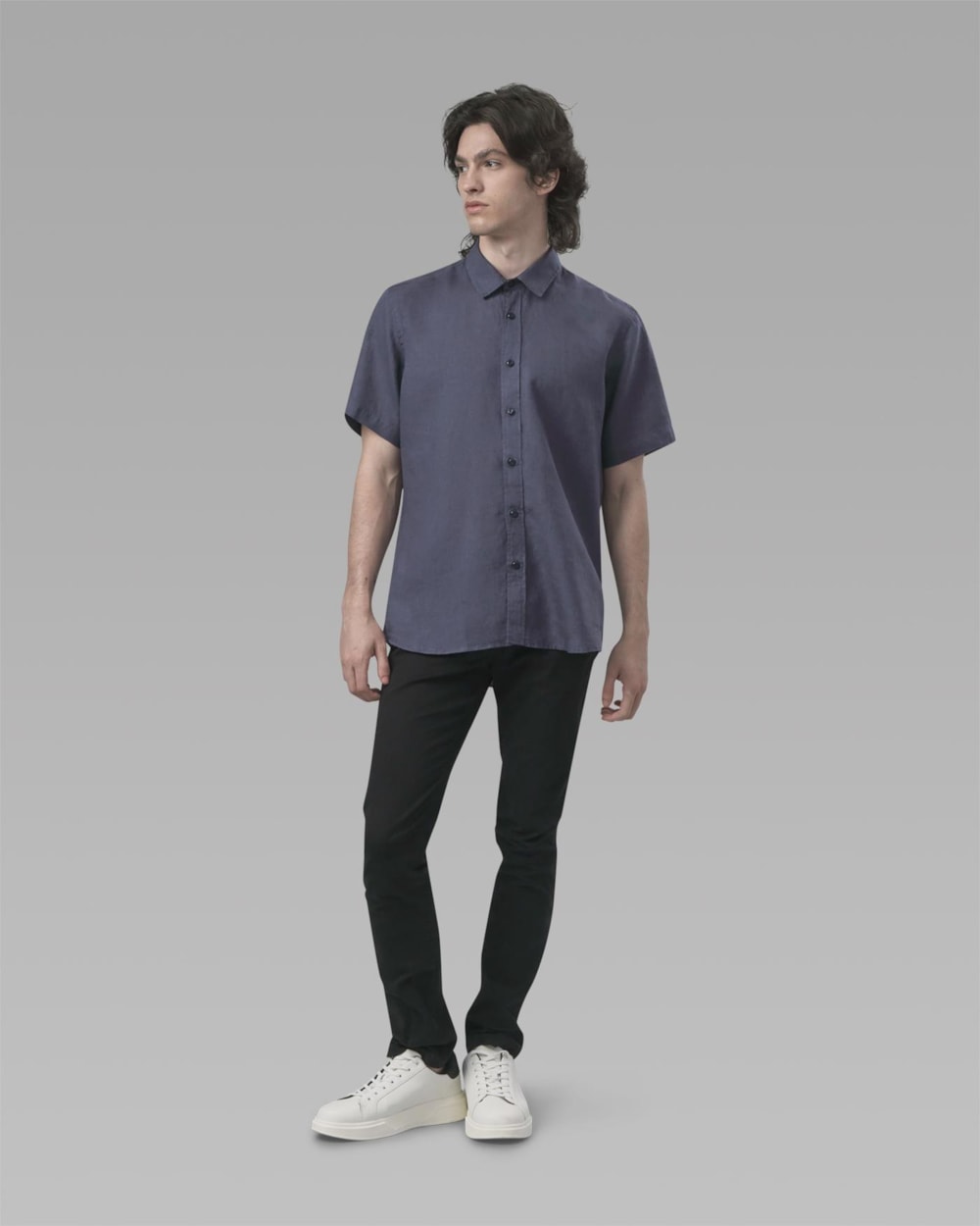 Camisa Linho Manga Curta