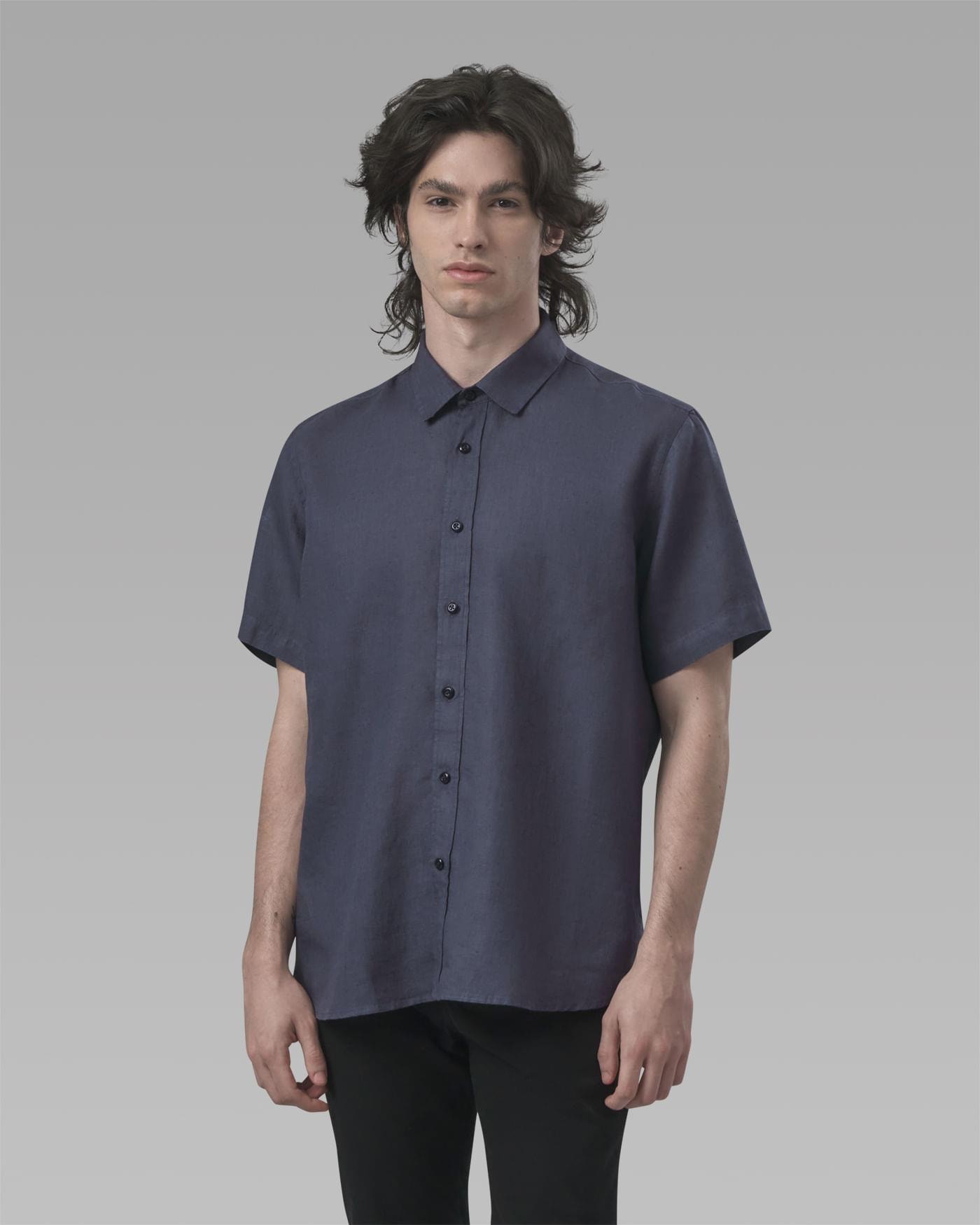 Camisa Linho Manga Curta