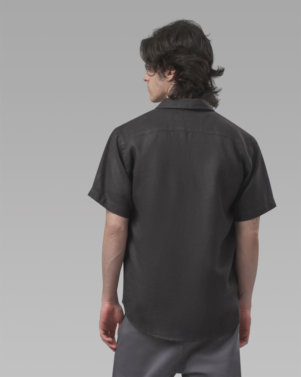 Camisa Linho Manga Curta