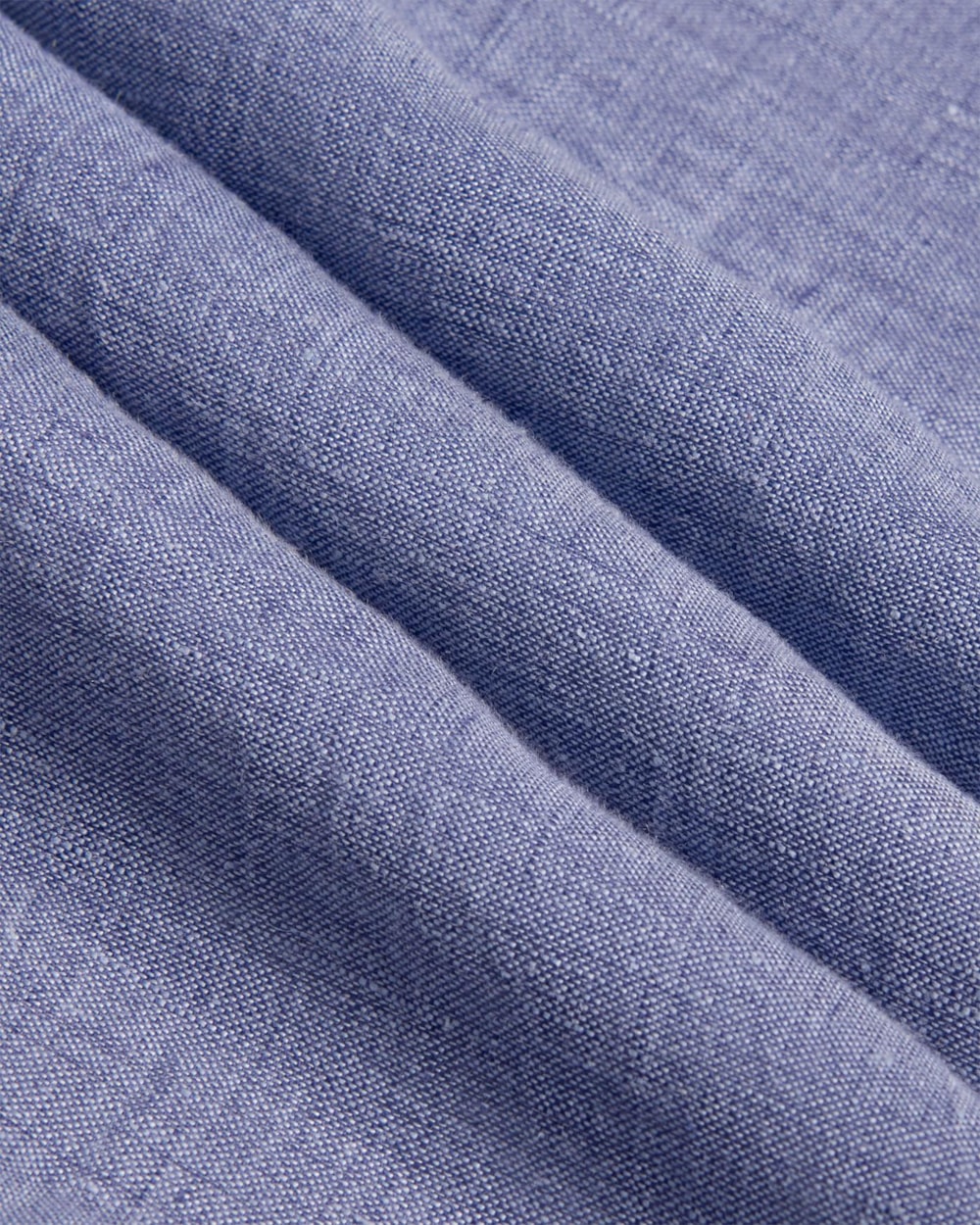Camisa Linho Manga Curta Azul Mescla