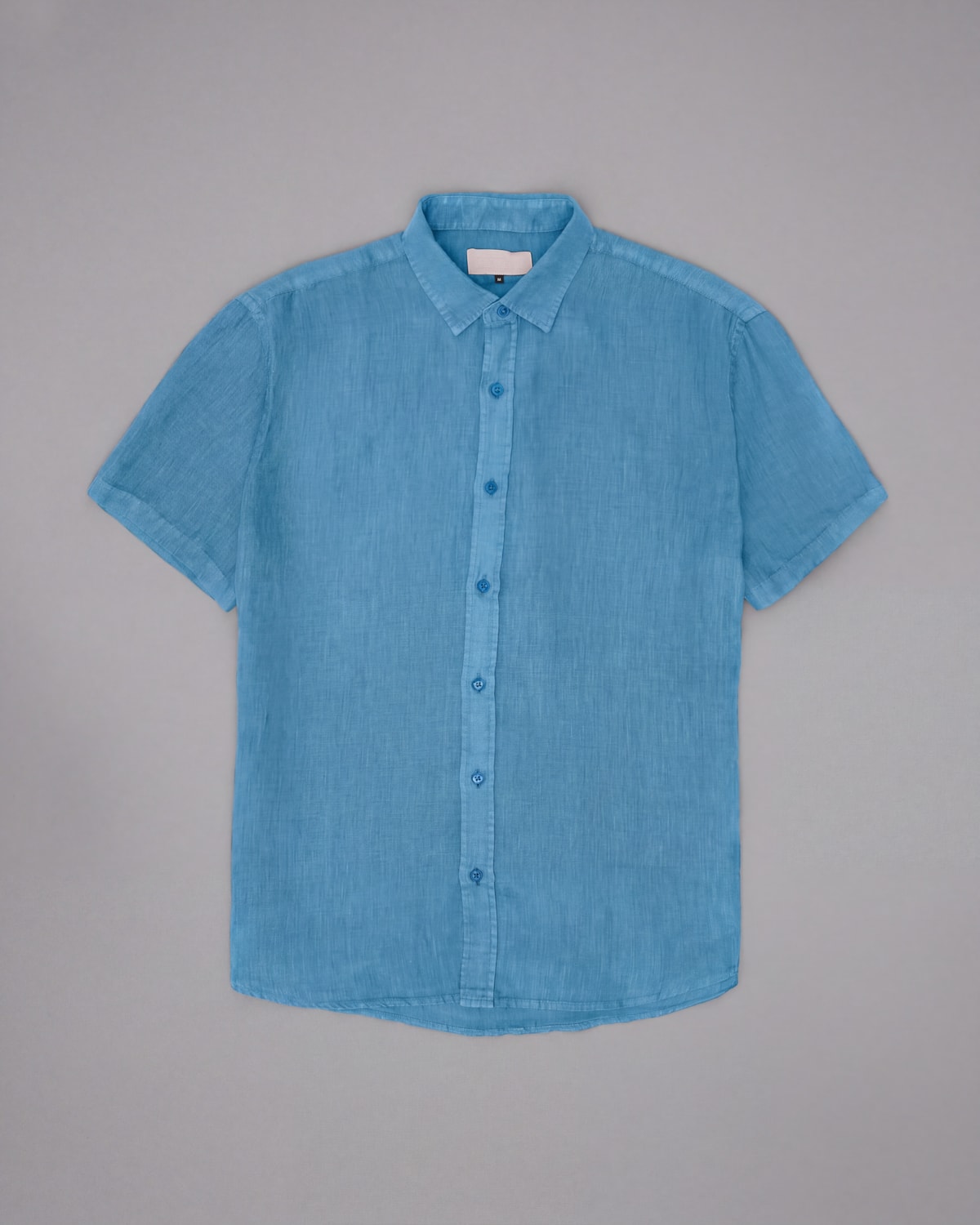 Camisa Linho Tinturada Manga Curta
