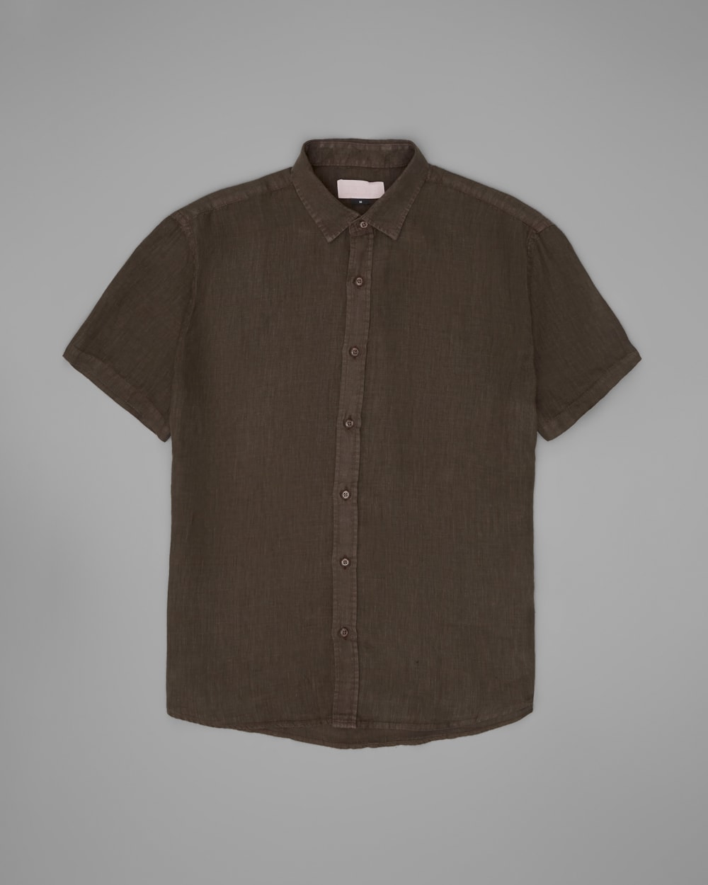 Camisa Linho Tinturada Manga Curta