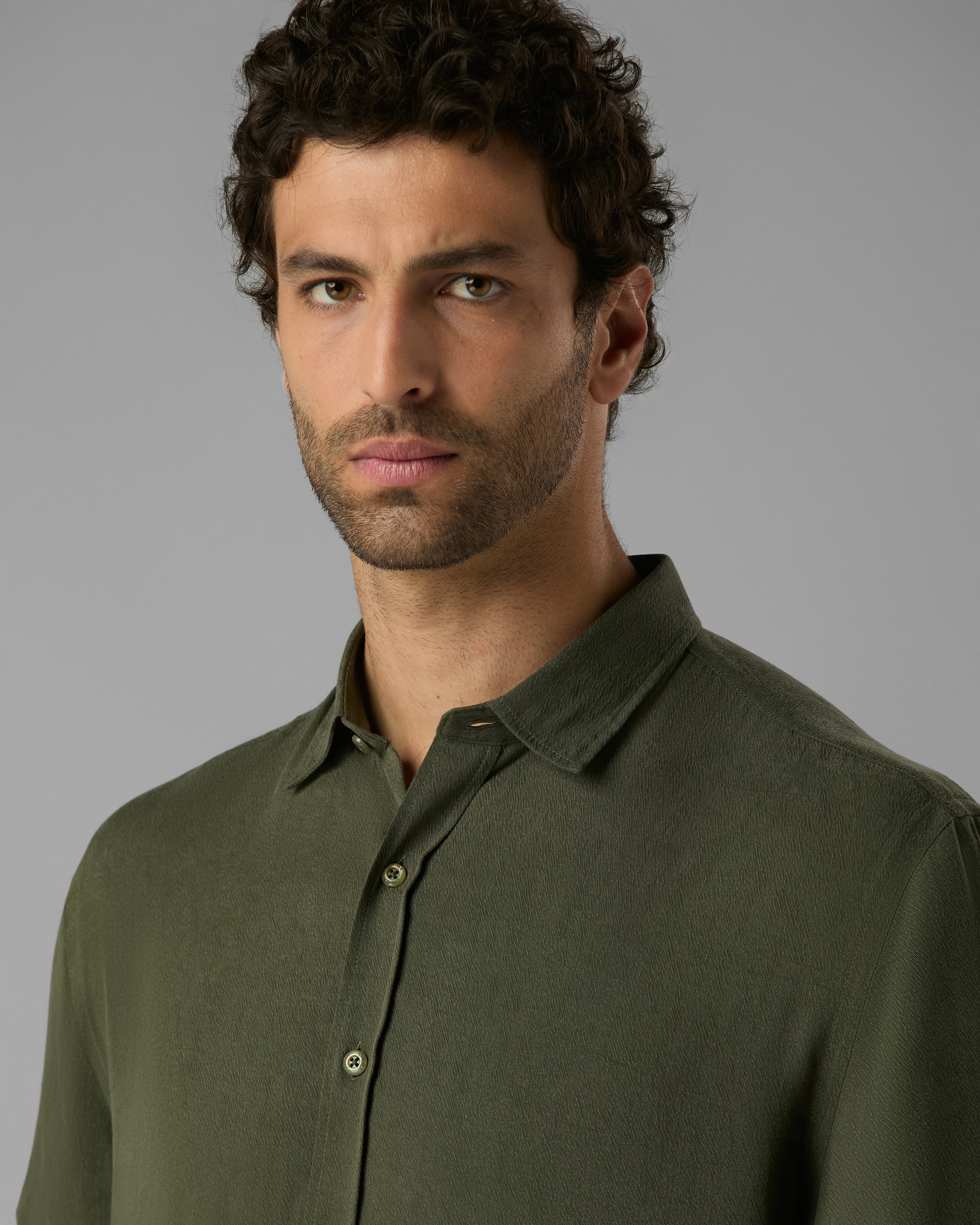Camisa Liocel e Viscose Textura Manga Curta