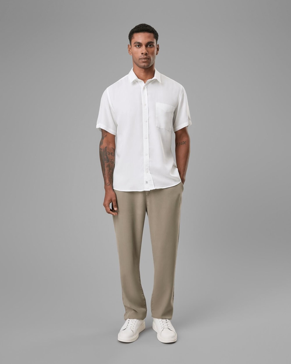 Camisa Liocel Manga Curta com Bolso