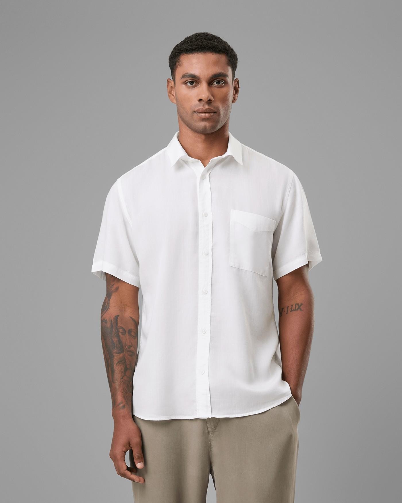 Camisa Liocel Manga Curta Com Bolso