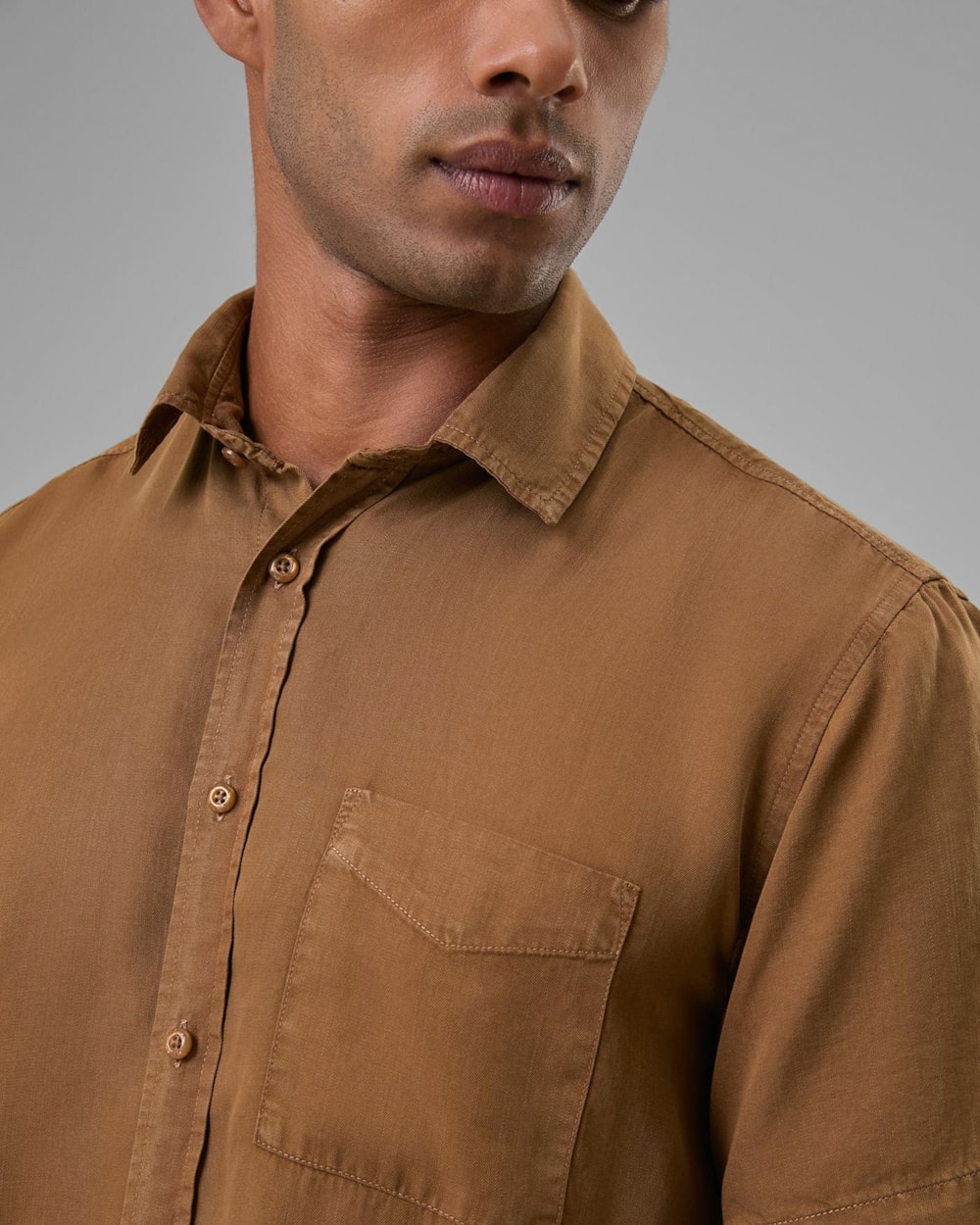 Camisa Liocel Manga Curta com Bolso
